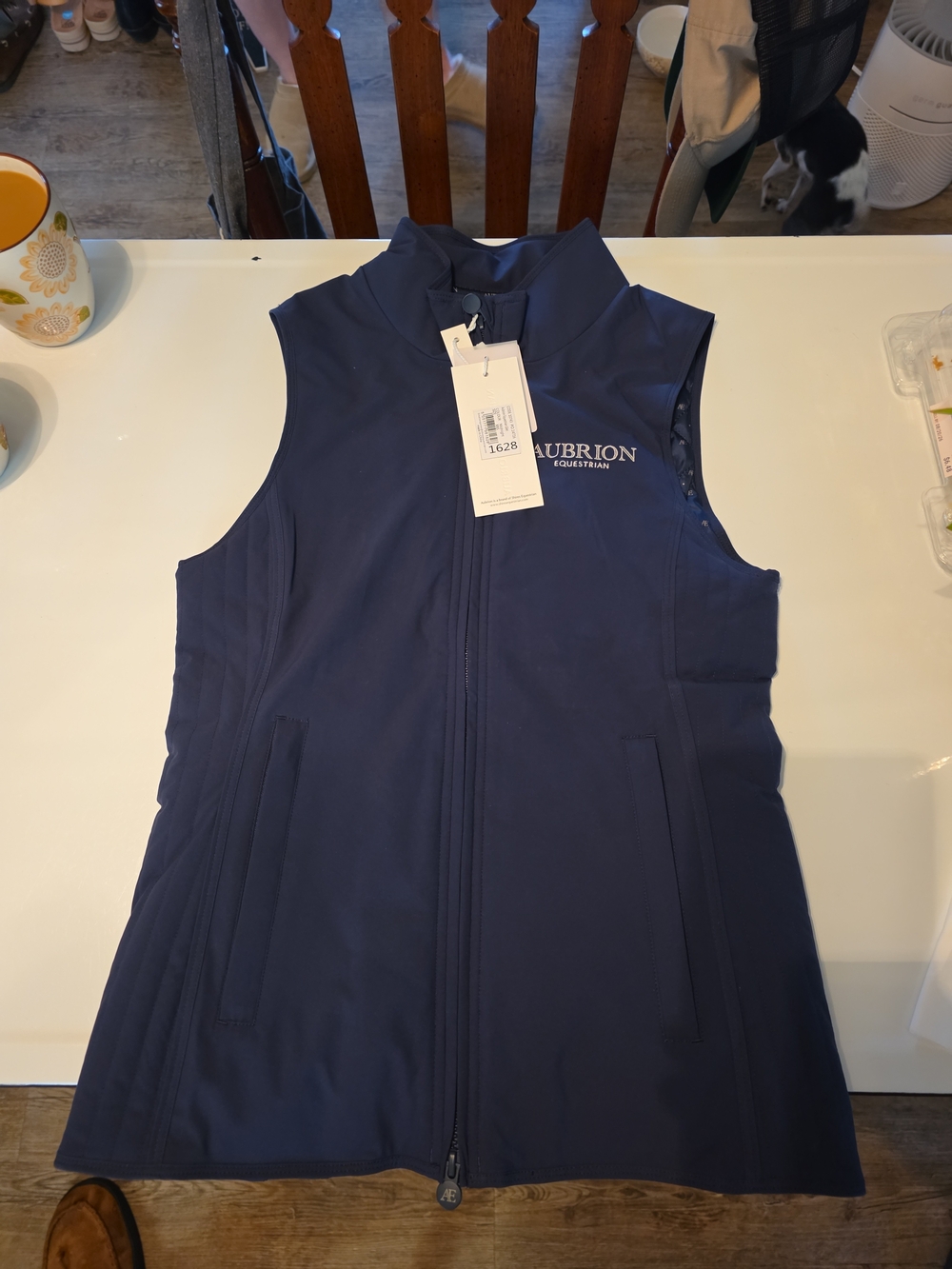 Aubrion Equestrian Navy Quilted Sleeveless Riding Gilet Vest